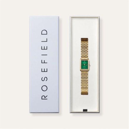 Rosefield Heirloom zegarek damski złoty z zieloną tarczą HEGSG-H05