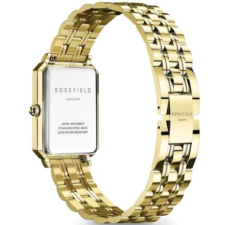 Rosefield Octagon XS zegarek damski złoty z zieloną tarczą OEGSG-O79
