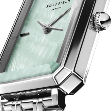 Rosefield Octagon XS zegarek damski srebrny z miętową tarczą OGGSS-O72