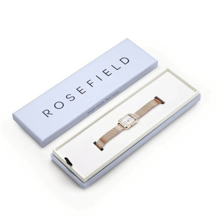 Rosefield Octagon XS zegarek damski różowozłoty ze srebrną tarczą OWRMR-O59