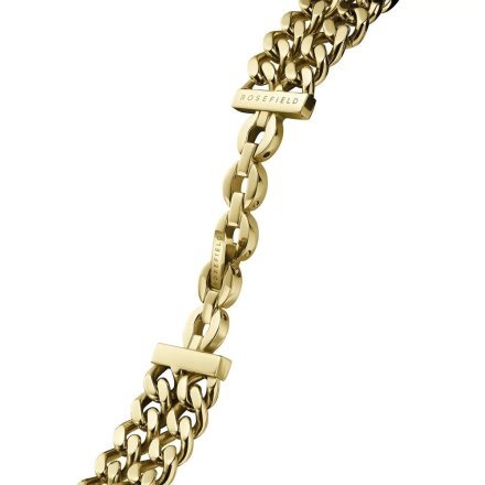 Rosefield Octagon Double Chain Studio zegarek damski złoty na łańcuszkach SBGSG-O77