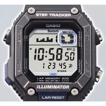 Casio Digital Bluetooth Step Tracker zegarek czarny z krokomierzem WS-B1000-1AVEF