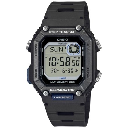 Casio Digital Bluetooth Step Tracker zegarek czarny z krokomierzem WS-B1000-1AVEF