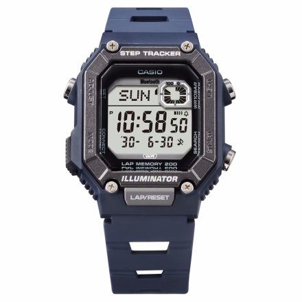 Casio Digital Bluetooth Step Tracker zegarek niebieski z krokomierzem WS-B1000-2AVEF