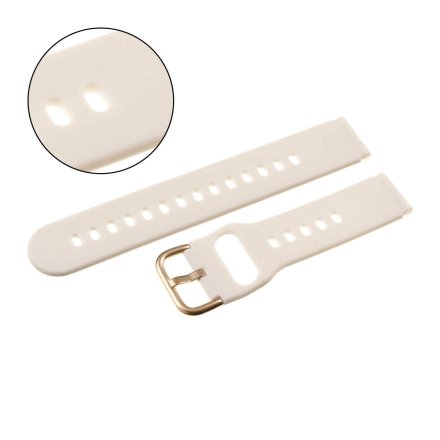Pasek do smartwatch 20 mm beżowy nude pastelowy silikon uniwersalny RG