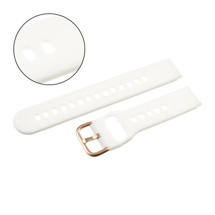 Pasek do smartwatch 18 mm biały silikon uniwersalny RG