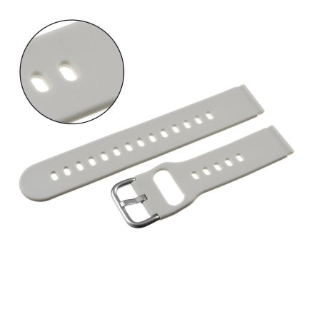 Pasek do smartwatch 20 mm szary silikon uniwersalny S