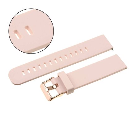 Pasek do smartwatch 22 mm różowy pastelowy nude silikon uniwersalny RG