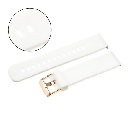 Pasek do smartwatch 22 mm biały silikon uniwersalny RG