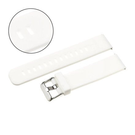 Pasek do smartwatch 22 mm biały silikon uniwersalny S