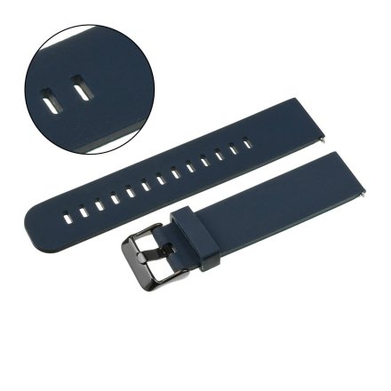 Pasek do smartwatch 22 mm granatowy silikon uniwersalny