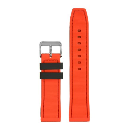 Pasek do smartwatch 22 mm czarny silikon z dziurkami czerwona nić uniwersalny