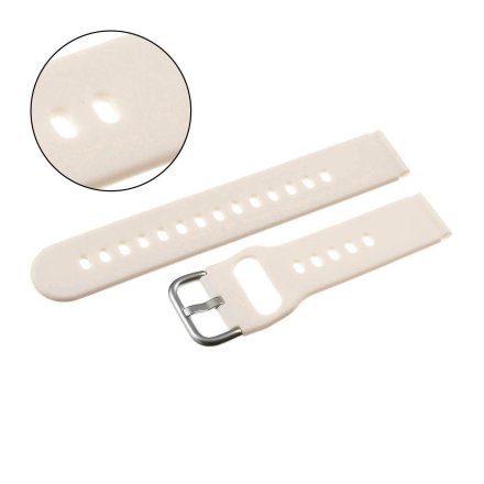 Pasek do smartwatch 22 mm beżowy nude pastelowy silikon uniwersalny S