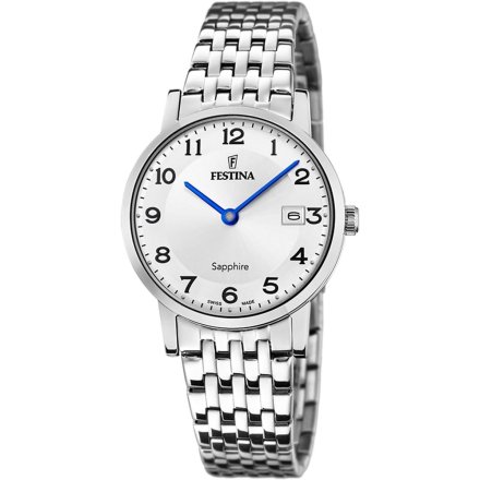 Festina Swiss Made zegarek z cyframi i bransoletą szafirowe szkło 20019/4