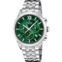 Festina Swiss Made zegarek męski na bransolecie zielony ze stoperem 20040/3