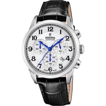 Festina Swiss Made zegarek męski na pasku ze stoperem 20041/1