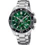 Festina Swiss Made zegarek męski na bransolecie zielony ze stoperem 20042/3
