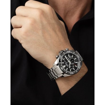 Festina Swiss Made zegarek męski na bransolecie czarny ze stoperem 20042/4
