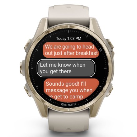 Zegarek Garmin Fenix 8 43mm AMOLED Sapphire złoty beżowy 010-02903-11