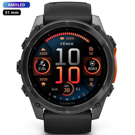 Zegarek Garmin Fenix 8 51mm AMOLED czarny 010-02905-00