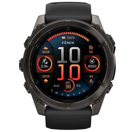 Zegarek Garmin Fenix 8 51mm AMOLED Sapphire czarny szary 010-02905-21 + PUDEŁKO NA PREZENT!
