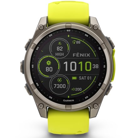 Zegarek Garmin Fenix 8 47mm Solar Sapphire Tytan żółty 010-02906-21 + PUDEŁKO NA PREZENT!