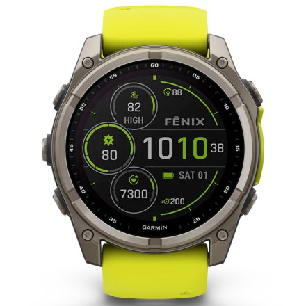 Zegarek Garmin Fenix 8 51mm Solar Sapphire Tytan żółty 010-02907-21 + PUDEŁKO NA PREZENT!