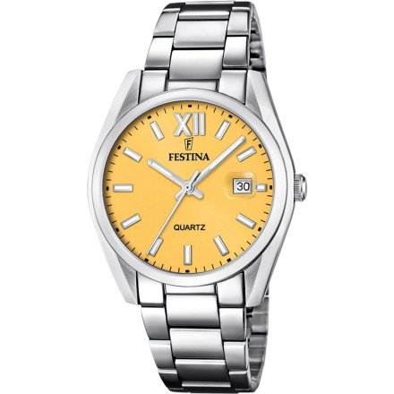 Festina Classics zegarek damski na bransolecie żółty 20683/8
