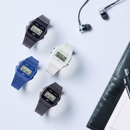 Casio Sport zegarek grafitowy z wyświetlaczem F-91WB-8AEF