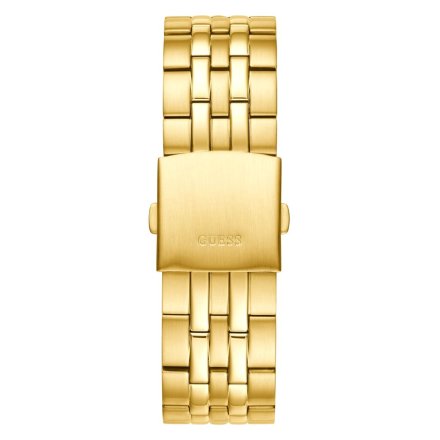 Guess Comet zegarek złoty męski z czarną tarczą GW0220G4