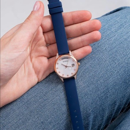 Guess Mini Aura zegarek damski na pasku z datownikiem GW0356L1
