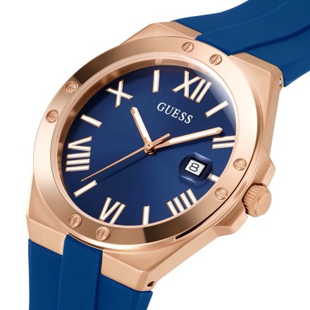 Guess Perspective zegarek męski z granatowym paskiem GW0388G3
