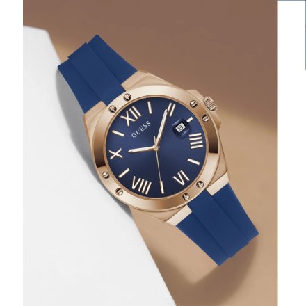 Guess Perspective zegarek męski z granatowym paskiem GW0388G3