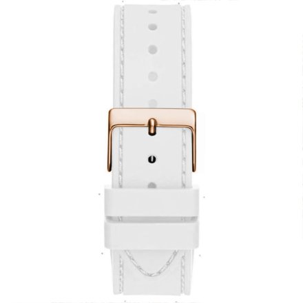 Guess Princess zegarek damski z kryształami rose gold z białym paskiem GW0439L3