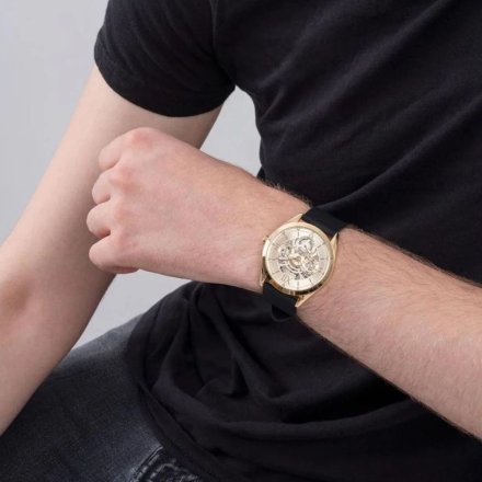 Guess Tailor złoty zegarek zestaw na prezent dwa paski GW0449G1