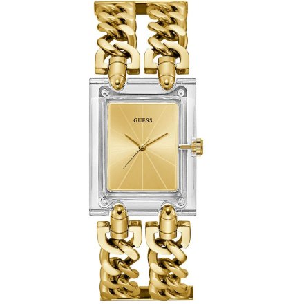 Guess Mod Heavy Metal zegarek damski złoty łańcuszki GW0669L1