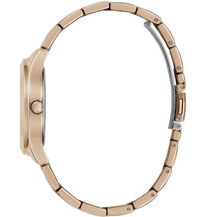 Guess Tri Plaque zegarek damski rose gold na bransolecie trójkąt GW0675L3