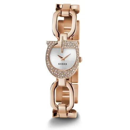 Guess Gia zegarek damski biżuteryjny rose gold koperta G GW0683L3