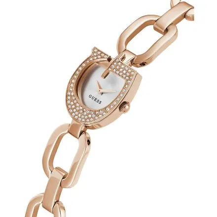 Guess Gia zegarek damski biżuteryjny rose gold koperta G GW0683L3