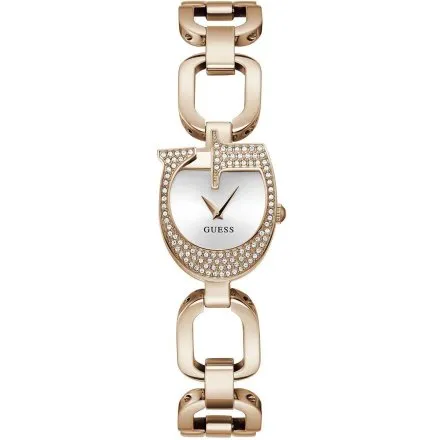 Guess Gia zegarek damski biżuteryjny rose gold koperta G GW0683L3