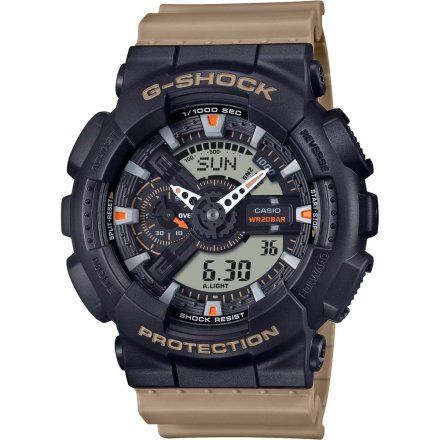 Casio G-SHOCK zegarek dwukolorowy wojskowy khaki GA-110TU-1A5ER