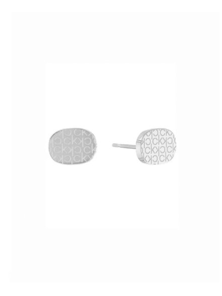 Calvin Klein Iconik kolczyki srebrne logowane 35000399
