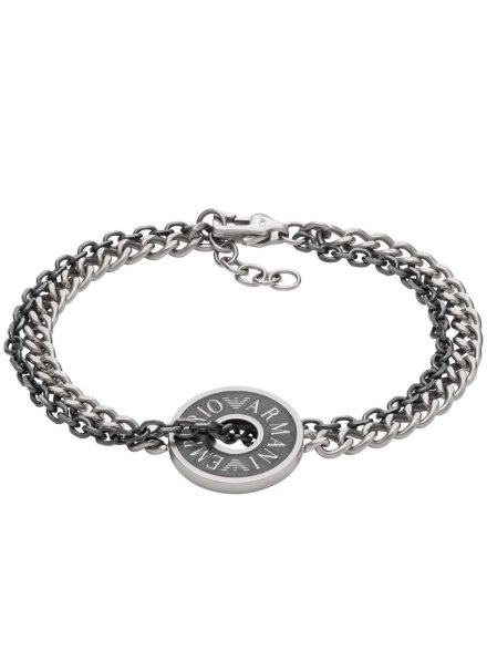 Emporio Armani TREND bransoletka męska łańcuch logo ring EGS3094040