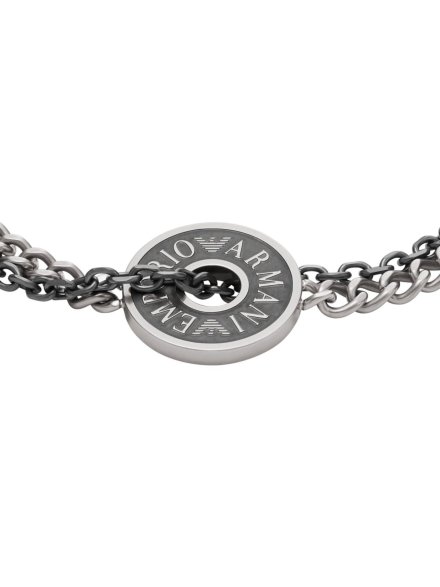 Emporio Armani TREND bransoletka męska łańcuch logo ring EGS3094040