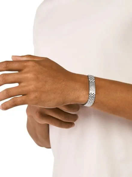 Emporio Armani EAGLE LOGO bransoletka męska srebrna EGS3126040