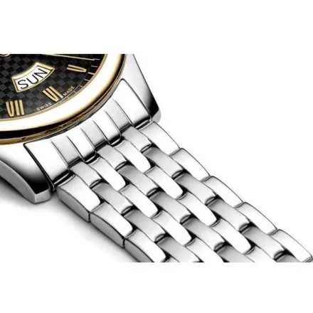 Adriatica zegarek męski dwukolorowy z czarną tarczą i datownikiem A1025.2166Q