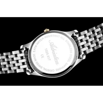 Adriatica zegarek męski dwukolorowy z czarną tarczą i datownikiem A1025.2166Q