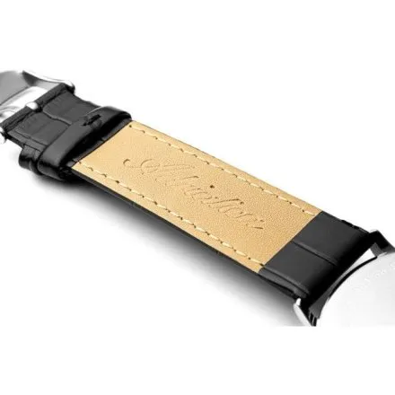 Adriatica zegarek męski na czarnym pasku z srebrną tarczą i datownikiem A1283.5223Q