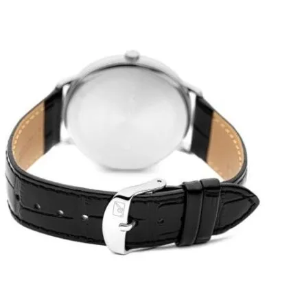 Adriatica zegarek męski na czarnym pasku z srebrną tarczą i datownikiem A1283.5223Q