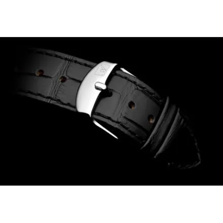 Adriatica zegarek męski na czarnym pasku z srebrną tarczą i datownikiem A1283.5223Q